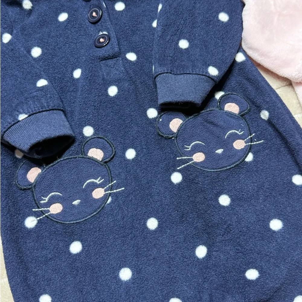 Carter's | Baby Girl Fleece Jumpsuit Bundle | 3M